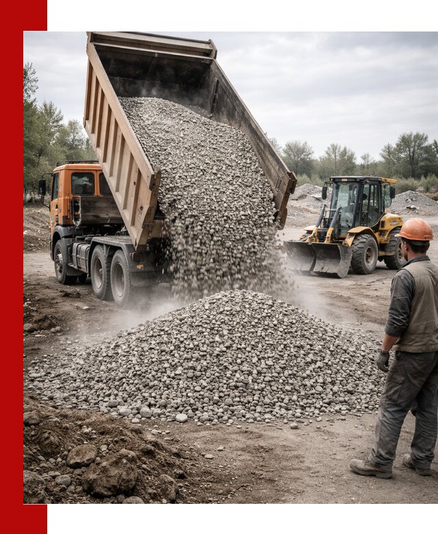 Доставка щебня в Кулебаках крупными и мелкими фракциями