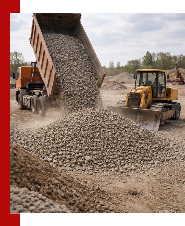 Доставка гравийного щебня фракции 40-70 в Кулебаках