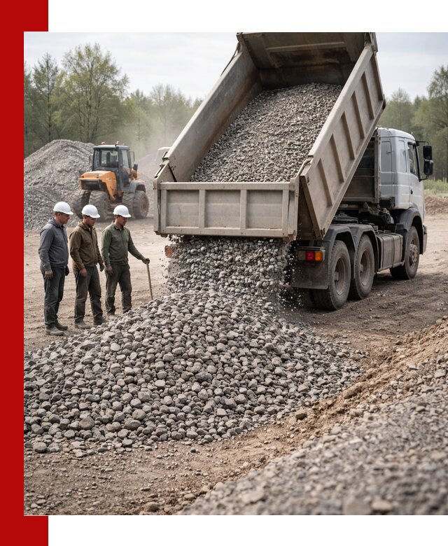 Доставка гравийного щебня фракции 70-120 в Кулебаках