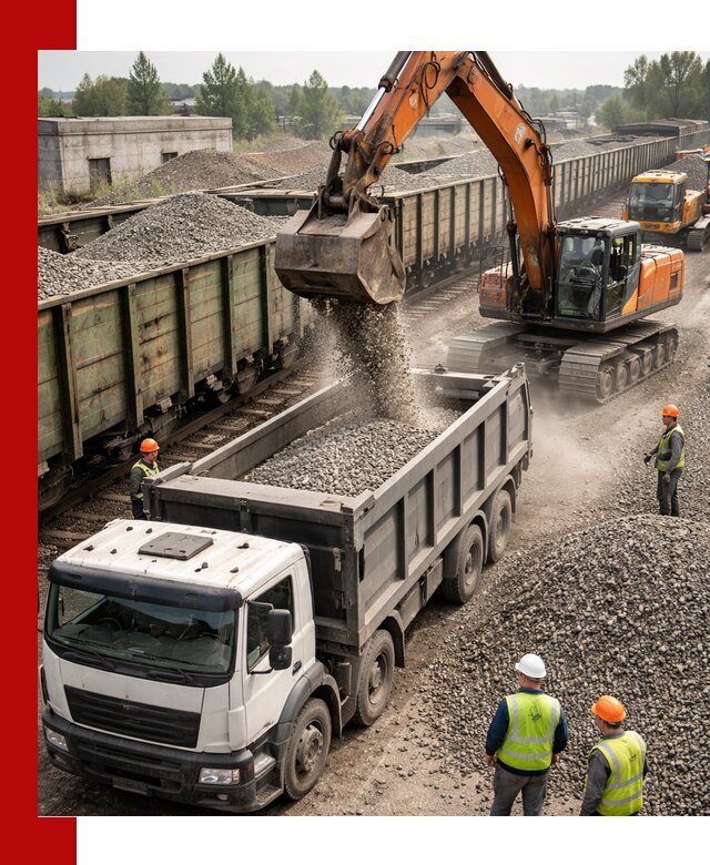 Железнодорожный щебень фракция 25–60 для поставок в Кулебаках