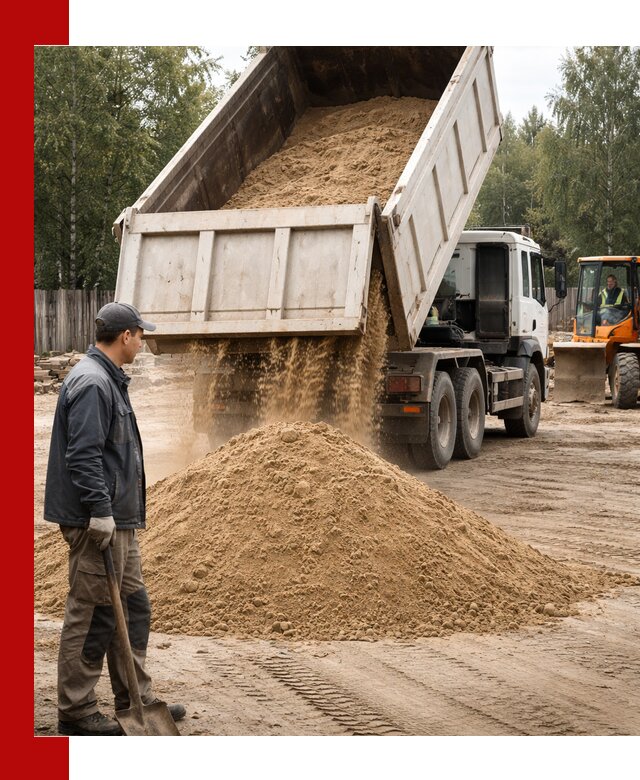 Доставка и продажа песка с разгрузкой в Кулебаках