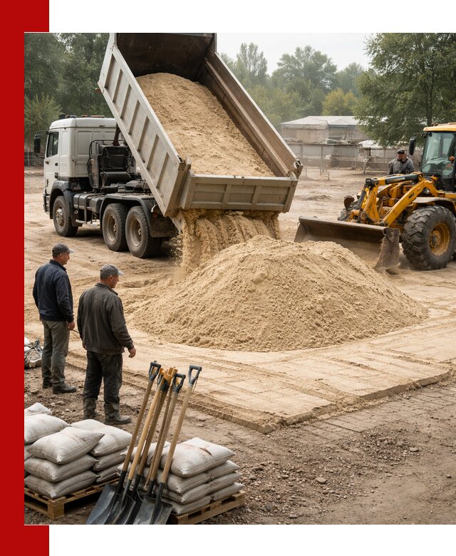 Доставка мытого песка в Кулебаках с самосвалами по выгодной цене