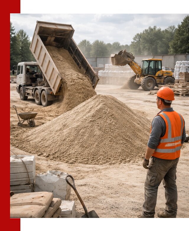 Доставка строительного песка с самосвалом в Кулебаках