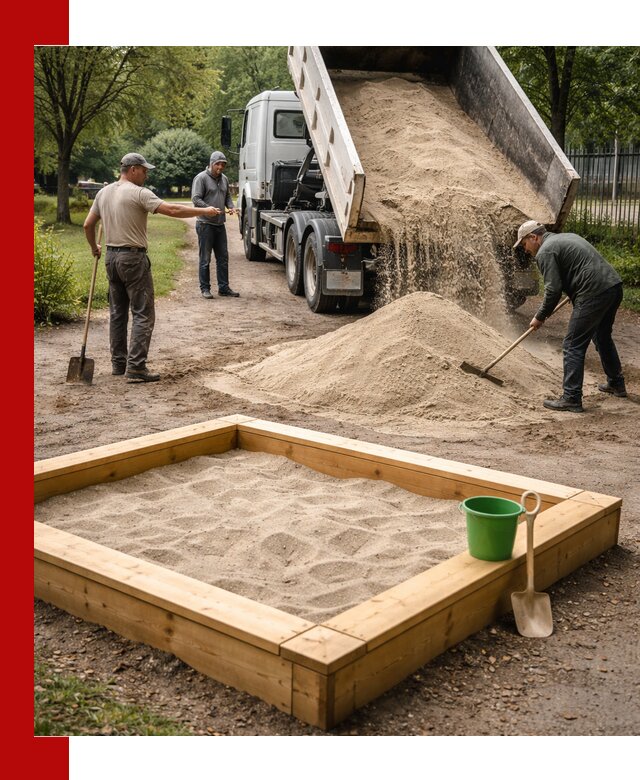 Песок для песочницы с доставкой в Кулебаках недорого и чистый