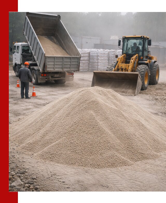 Кварцевый песок фракция 0–8 для стройработ в Кулебаках