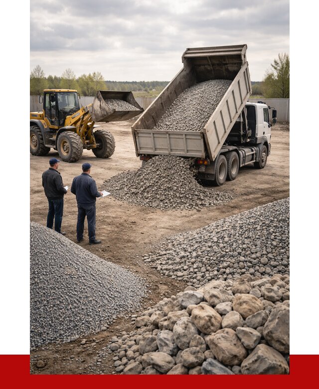 Гравий и камень с доставкой в Кулебаках от 4329 р. - ПРОНЕРУДКлб