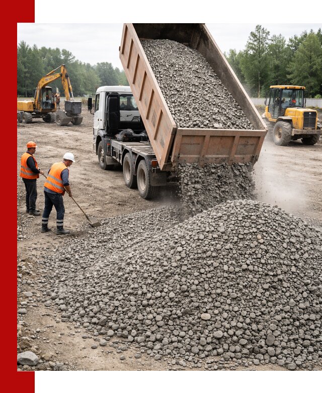 Доставка гравия фракции 40-70 в Кулебаках оптом и в розницу