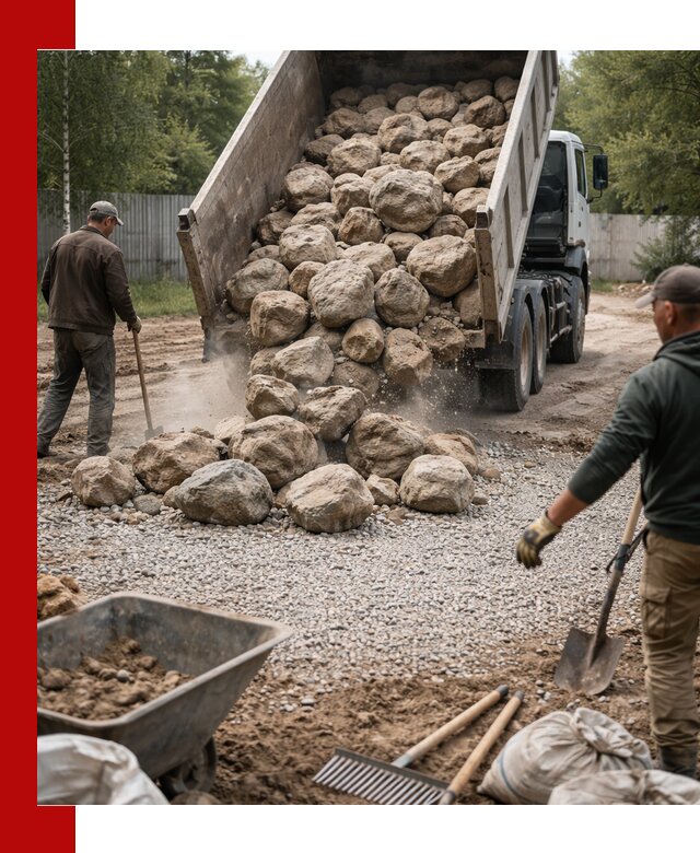 Доставка и укладка булыжника в Кулебаках