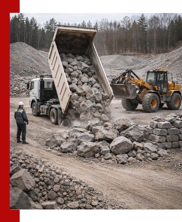 Доставка и продажа бутового гранитного камня в Кулебаках