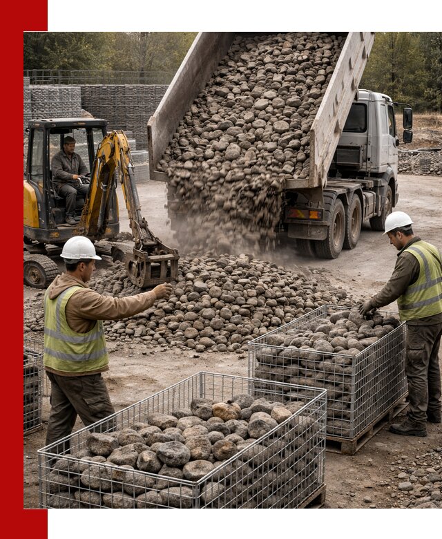 Камень для габионов фракция 100–201 в Кулебаках