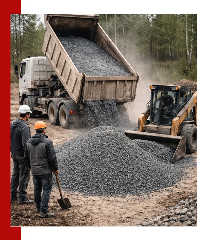 Гранитный отсев 0-5 с доставкой и разгрузкой в Кулебаках