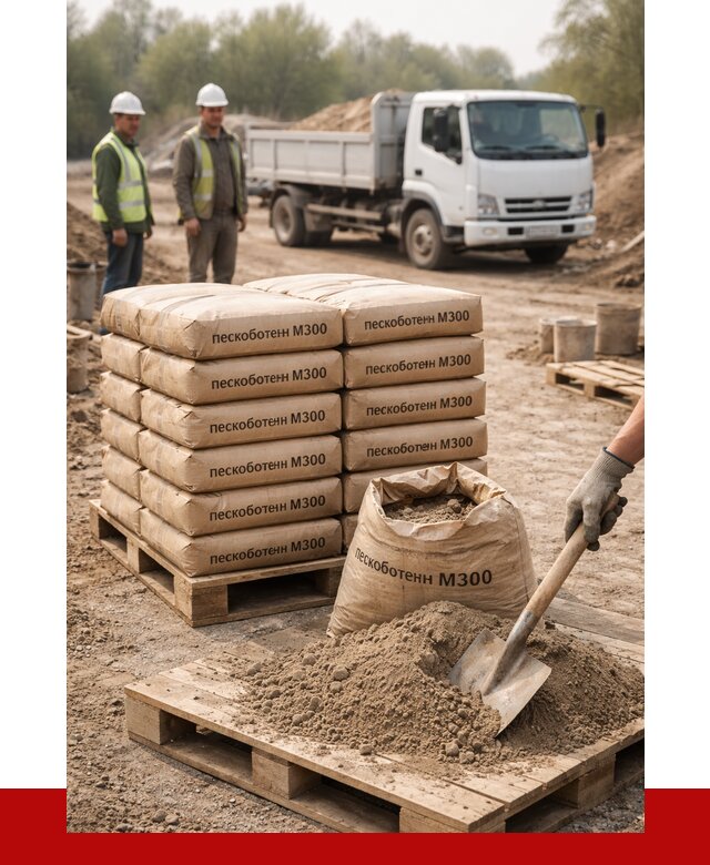 Пескобетон М300 в Кулебаках с доставкой от 4792 р. за куб | ПРОНЕРУДКлб