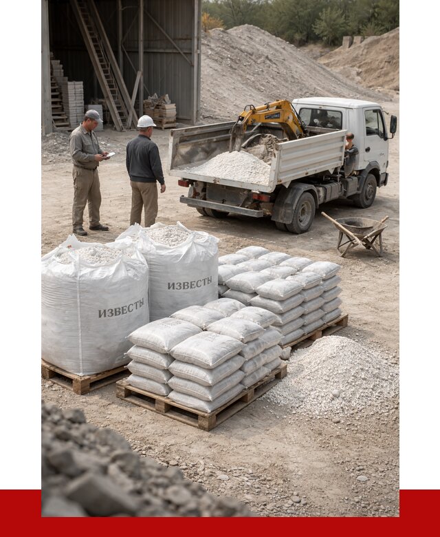 Известь строительная в Кулебаках с доставкой от 4329 р. | ПРОНЕРУДКлб