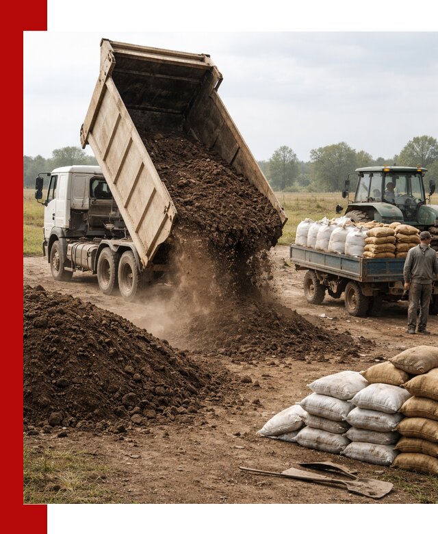 Доставка грунта и удобрений оптом в Кулебаках для сельхоз и строительства