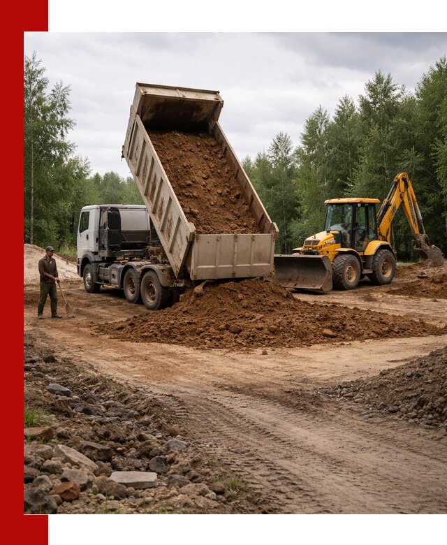 Доставка суглинка самосвалами в Кулебаках подсыпка и планировка