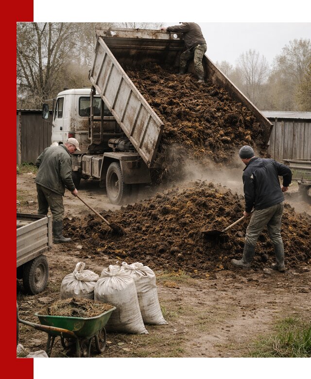 Доставка коровьего навоза самосвалом в Кулебаках