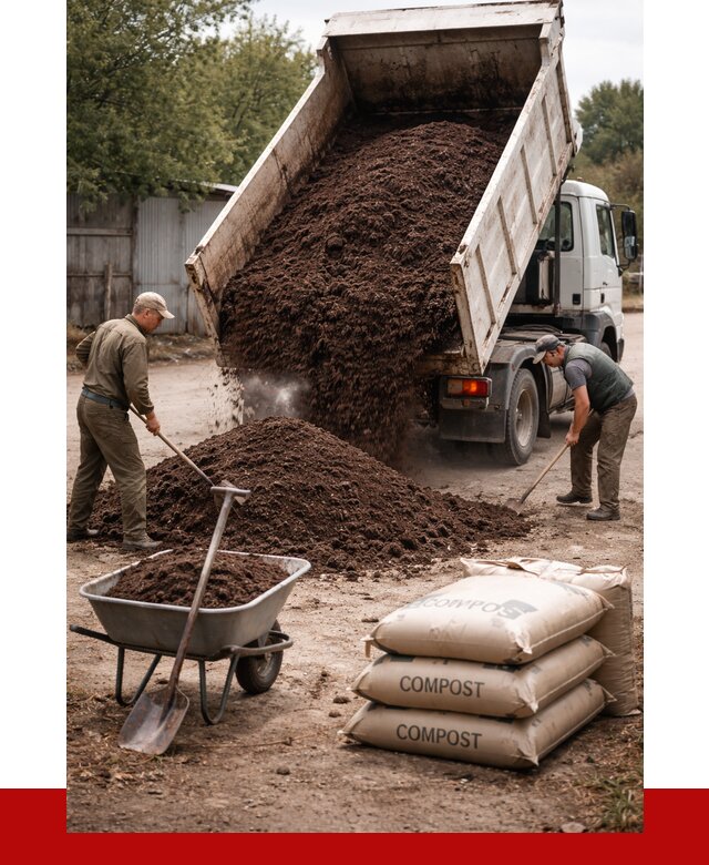 Купить компост в Кулебаках от 4329 р. за куб с доставкой | ПРОНЕРУДКлб