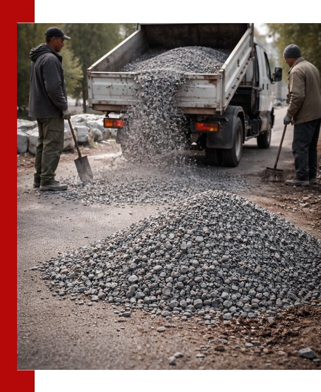 Гранитная крошка для посыпки дорог и тротуаров в Кулебаках