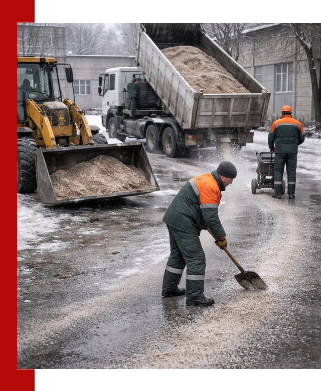 Реагент против гололеда с доставкой и нанесением в Кулебаках