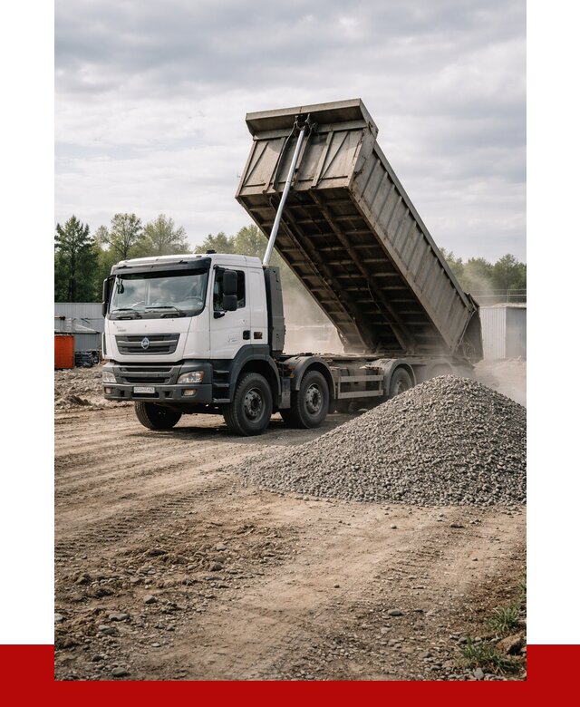 Доставка самосвалом 40 кубов в Кулебаках от 9275 р. | ПРОНЕРУДКлб