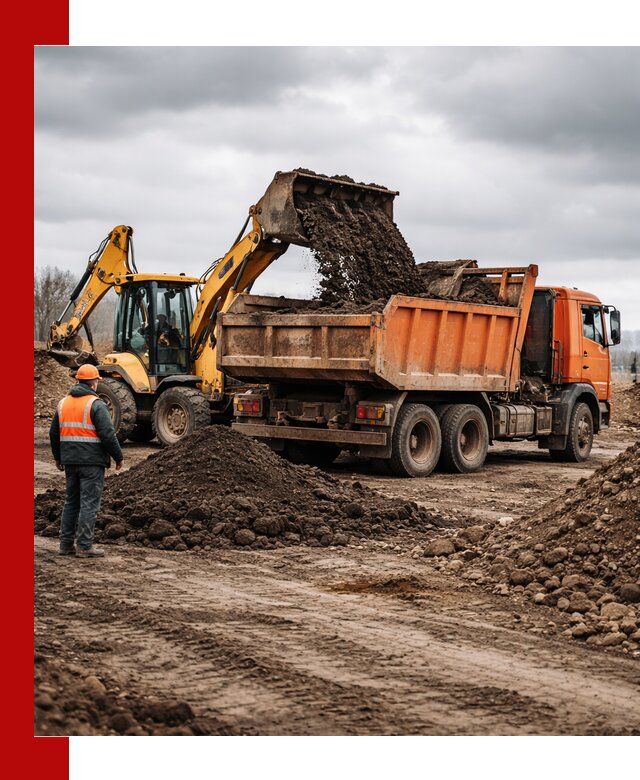 Вывоз грунта и строительного мусора в Кулебаках грузовыми самосвалами