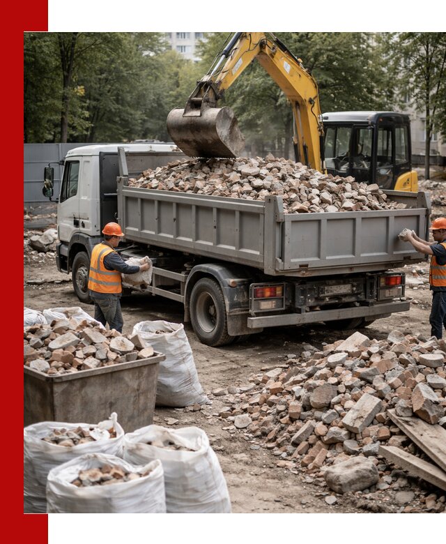 Вывоз строительного мусора в Кулебаках с самосвалами и контейнерами