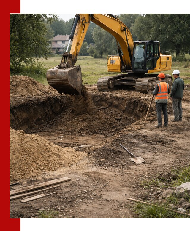 Рытье котлована под фундамент в Кулебаках (быстро и недорого)