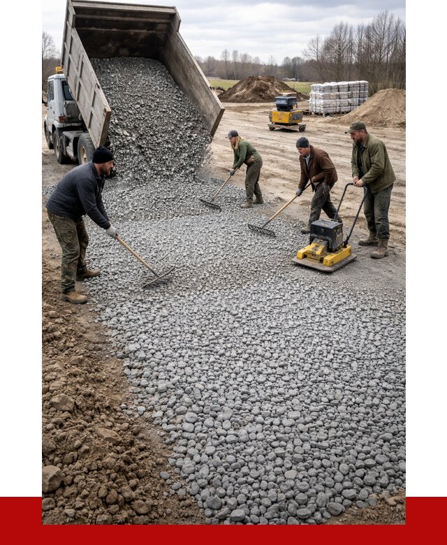 Устройство щебеночной подушки в Кулебаках от 4638 р. ПРОНЕРУДКлб