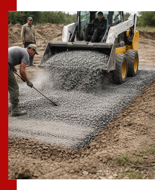Устройство щебеночной подушки в Кулебаках для дорог и фундаментов